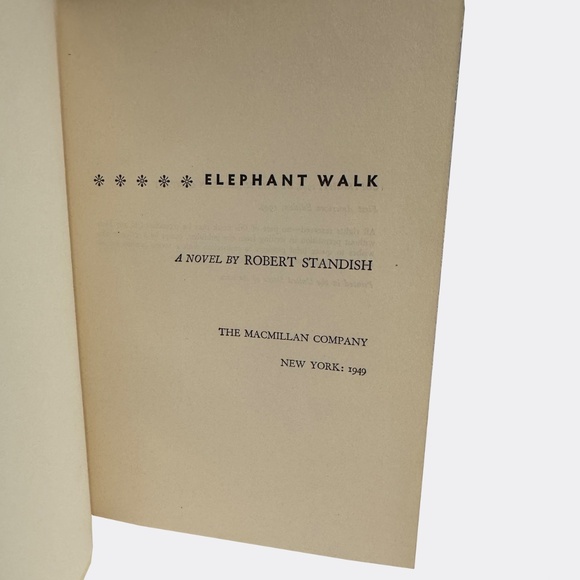 Elephant Walk 1949 First Edition Hardcover - Picture 6 of 7